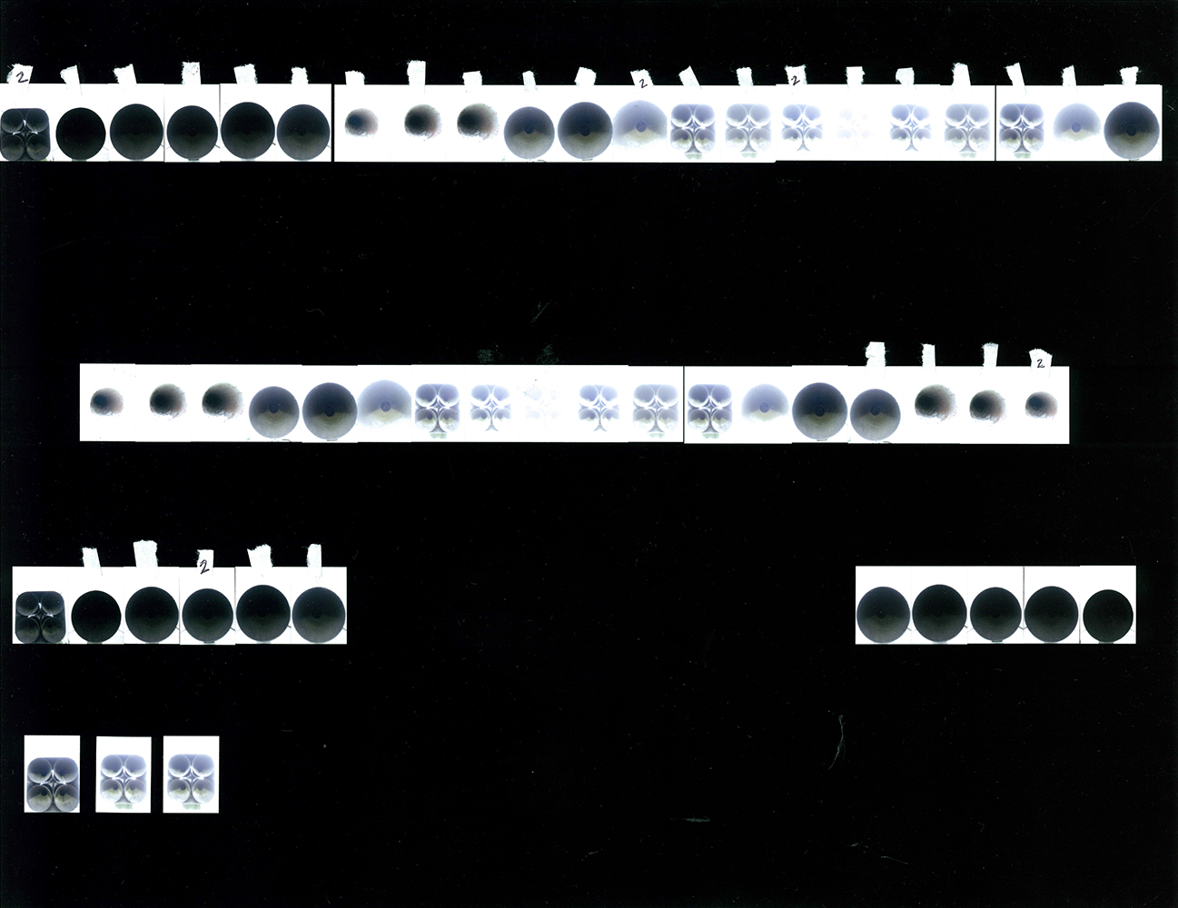 Contact Sheet of Nike Missiles for a Moon Calendar , "Trilogy (o). (Inkjet Print) 2012