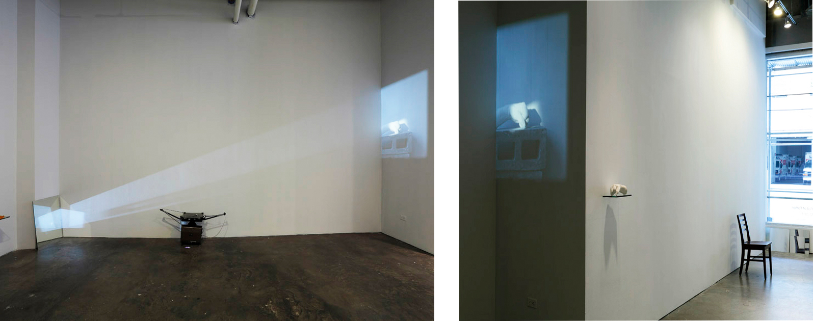 "Directing Light onto Fist of Father" (Installation view) 2011